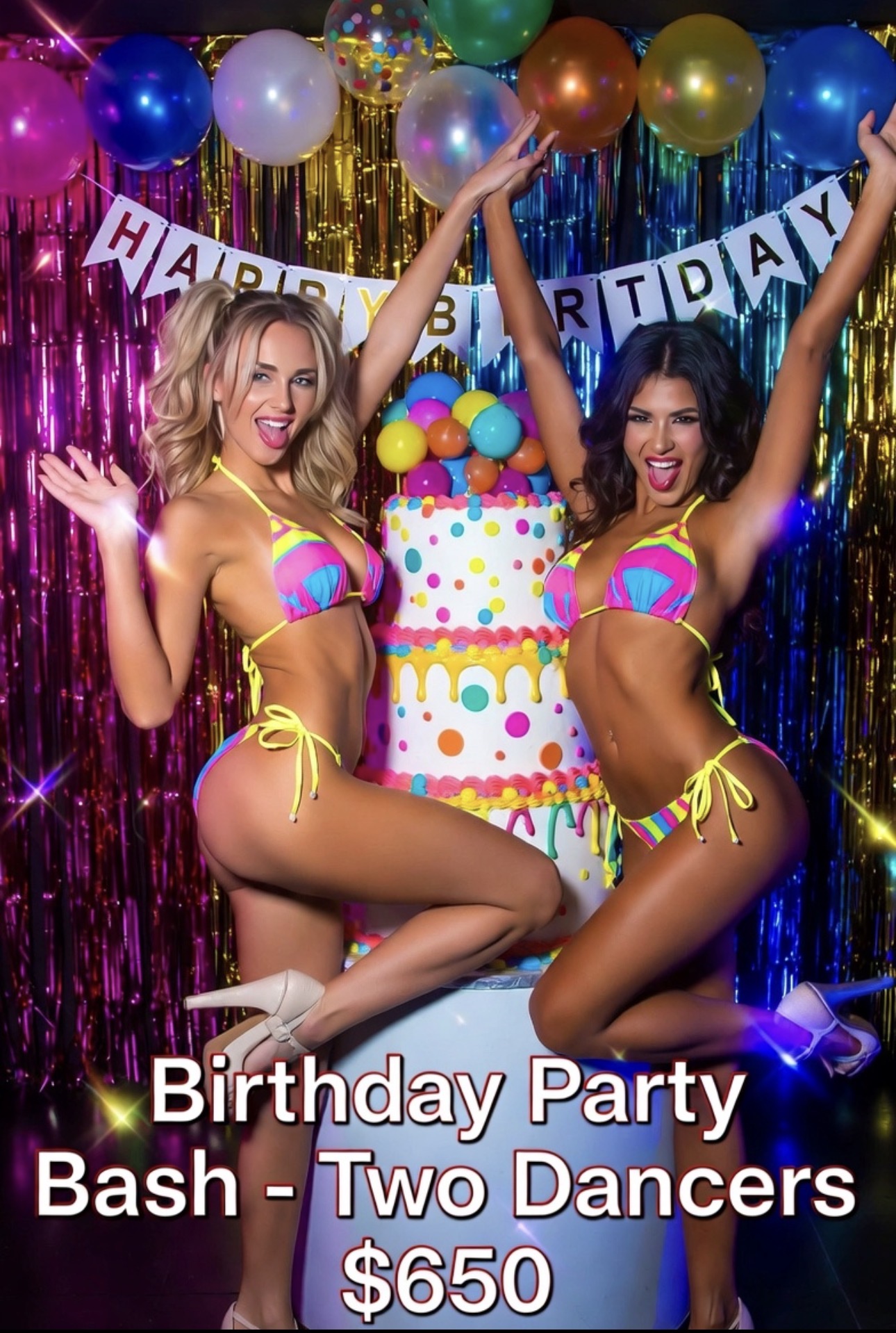 Hilton Head Birthday Party Bash Strippers Two Dancers
